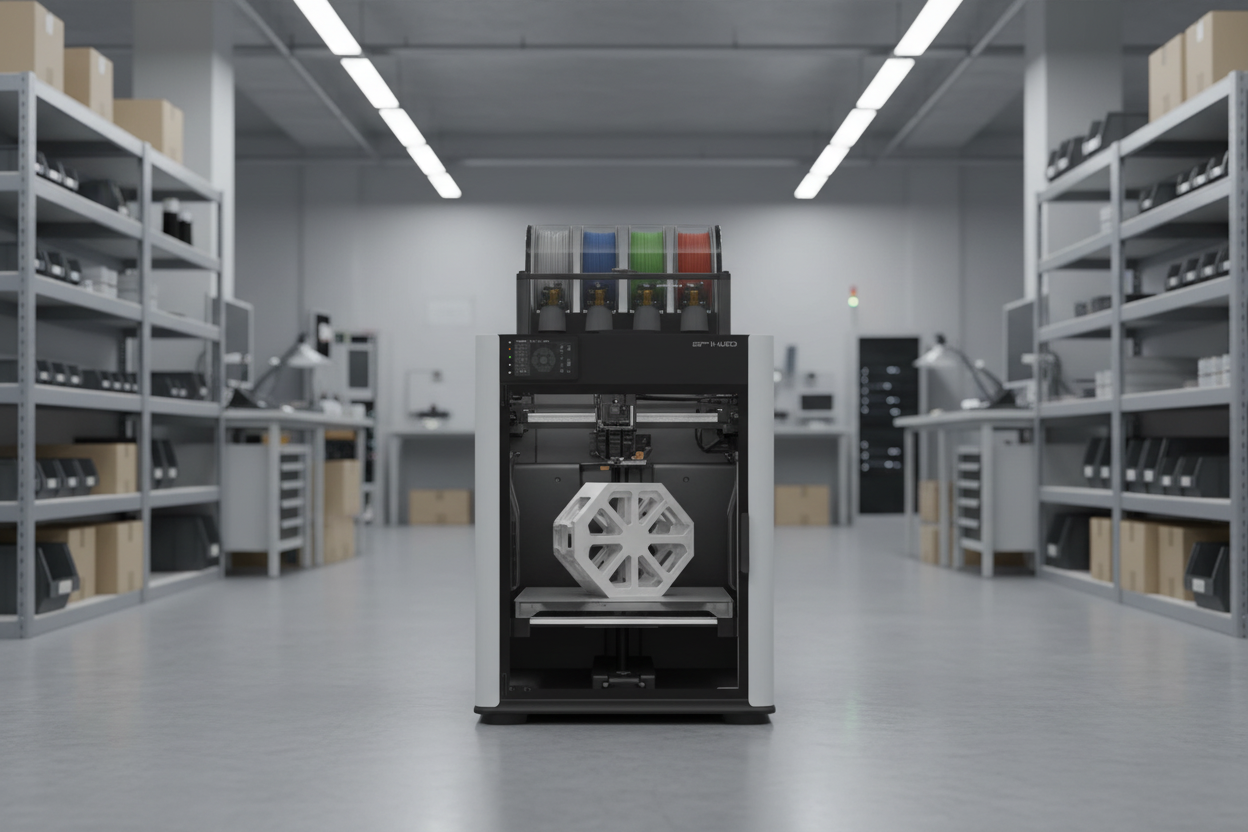 Industrielle 3D-Druck-Werkstatt mit Hochleistungsmaterialien